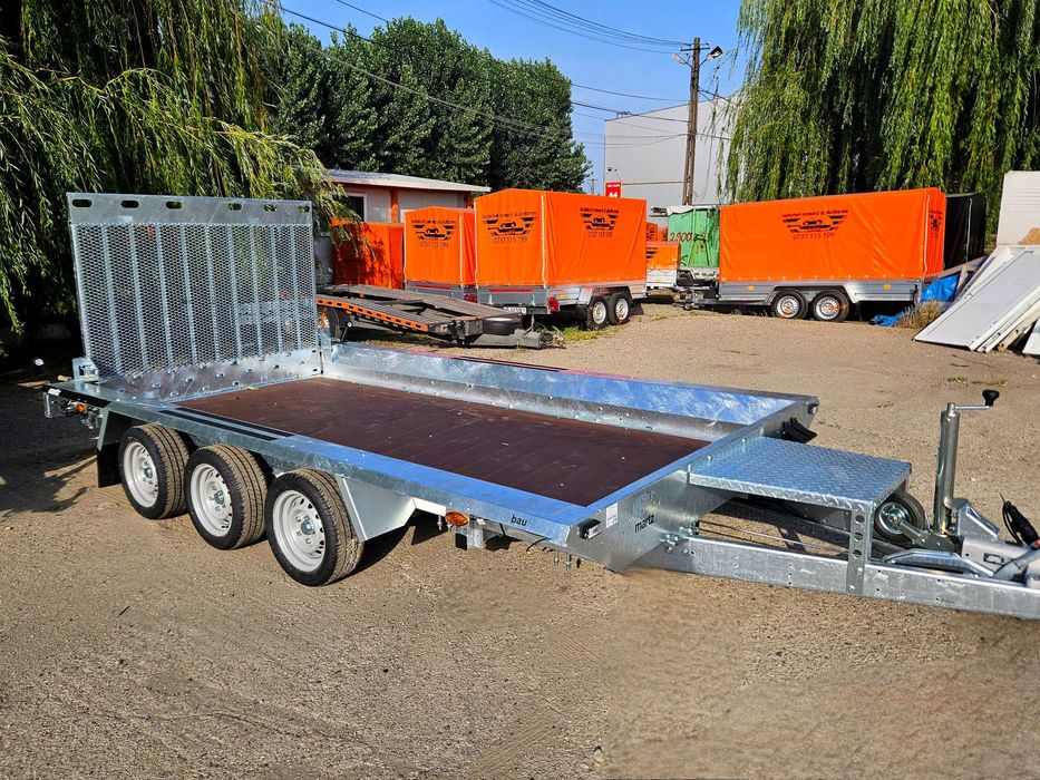 Inchirieri remorca utilaje trailer bobcat transport excavator