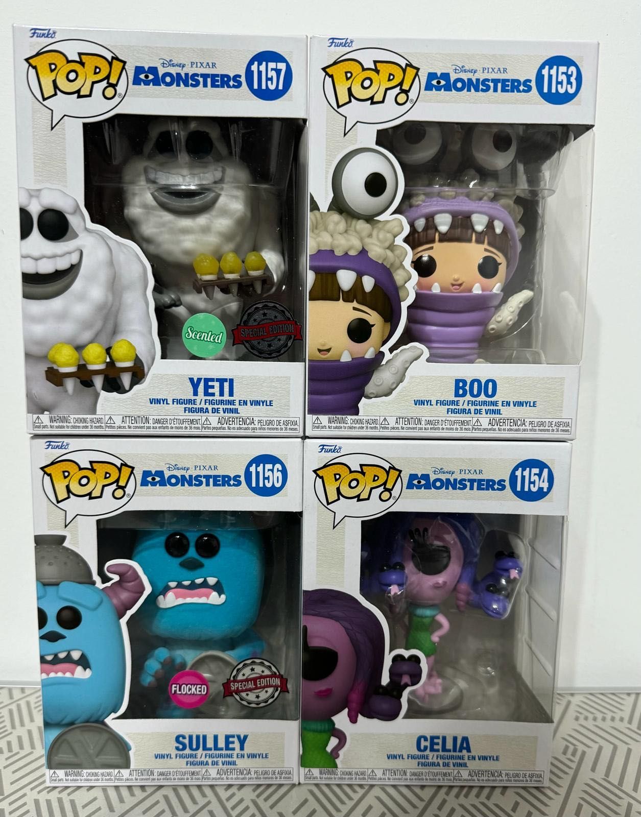 Vand Colectie 4 Figurine Funko Pop Monsters, Inc. Disney Pixar