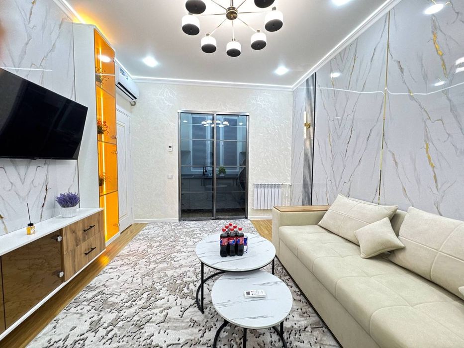 Чиланзар 2 квартал 1в2 новый Евро ремонт с Мебелью и техникой