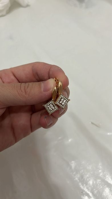 Серьги золото