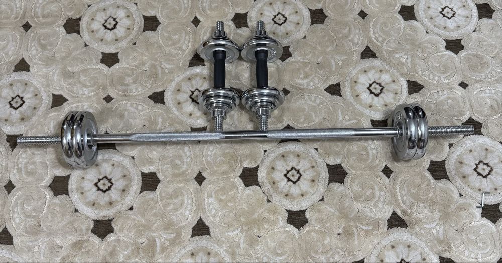 гантель с штангой