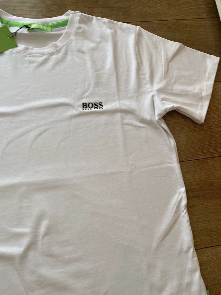 Тениска Hugo Boss M L XL XXL сини, черни и бели тениски