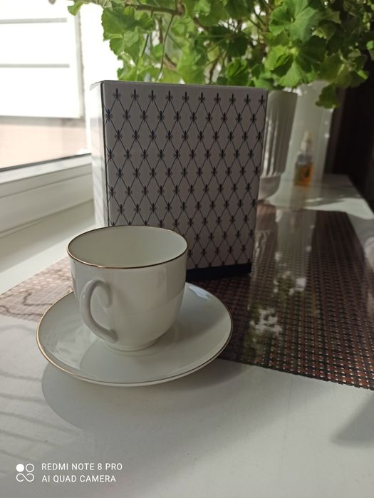 Чайная пара императорский костяной фарфор