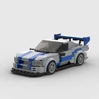 Lego количка Nissan R34 Skyline GT-R (От Бързи и яростни)