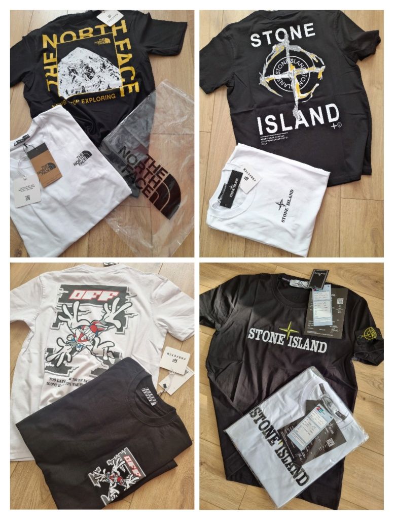 Тениски OFF-WHITE, The North Face, Stone Island