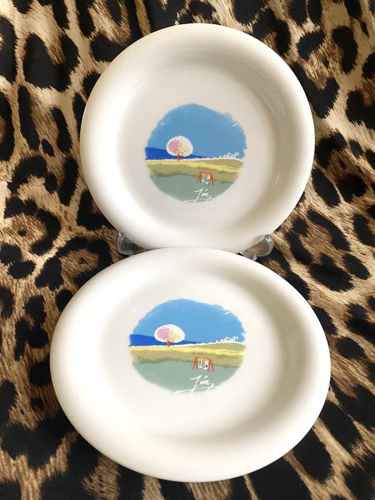 Тарелки с пейзажем