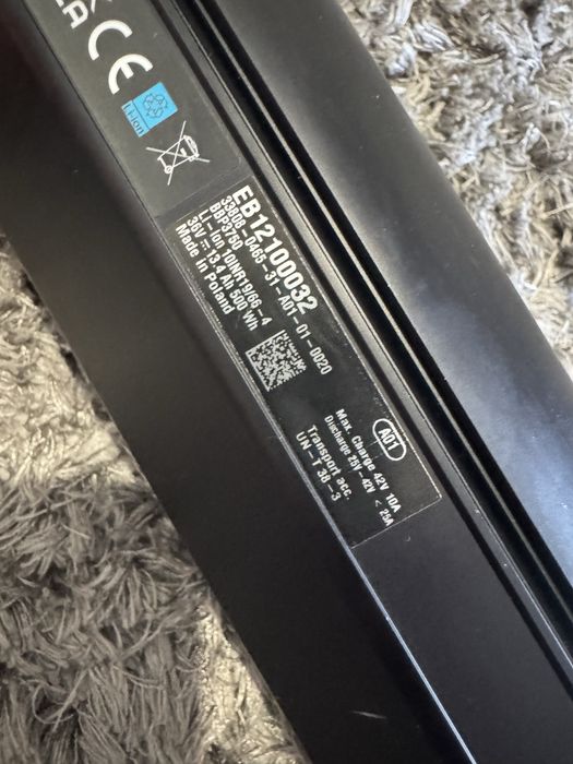 Baterie Bosch powertube 500 orizontala , cu adaptor