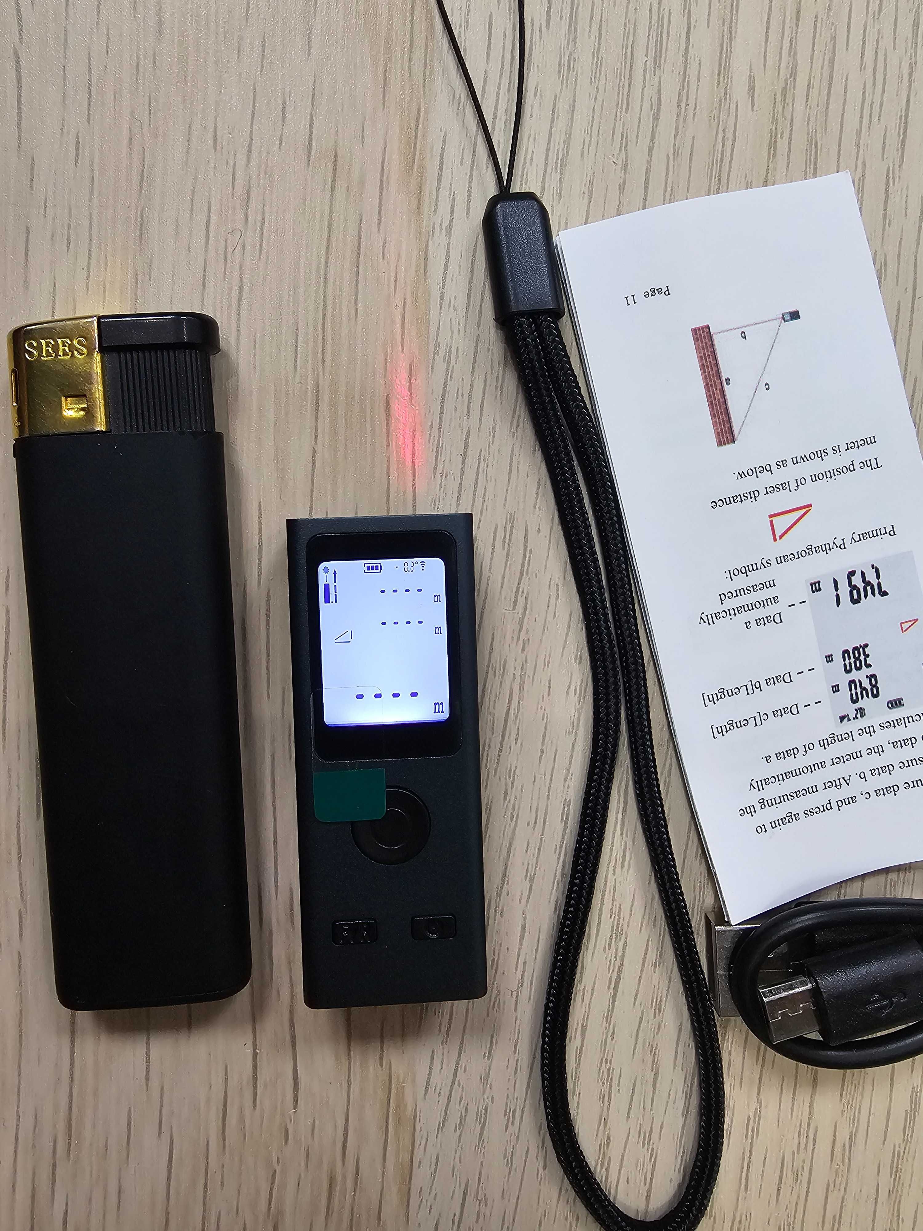 Мини рулетка ролетка електронна дигитална лазерна далекомер 30м