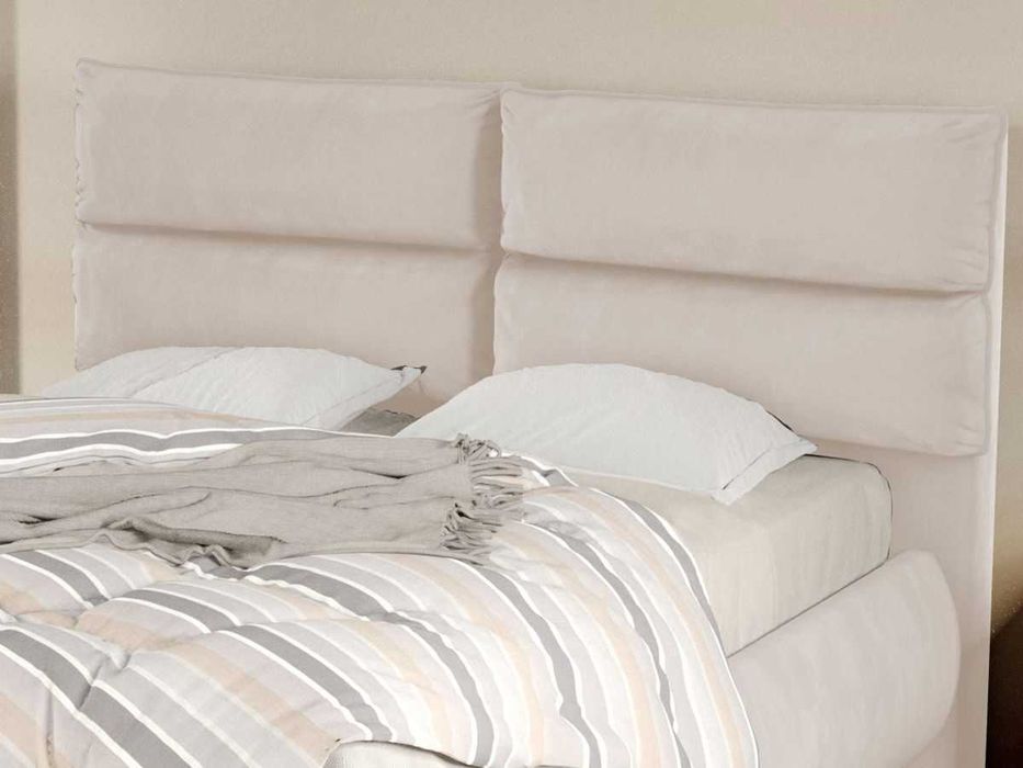 Pat Tapitat Cairo Crem Velluto 2 rabatabil cu perne pe spatar