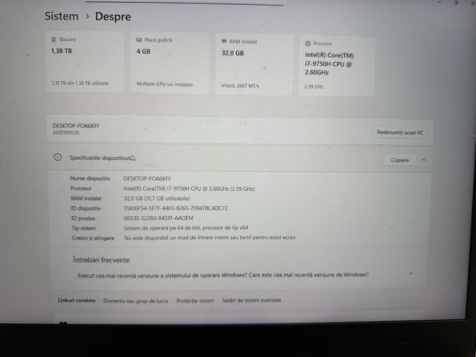 Laptop Lenovo Thinkpad P1