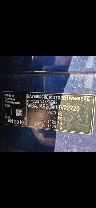 Portbagaj, stopuri/triple luneta bmw g30