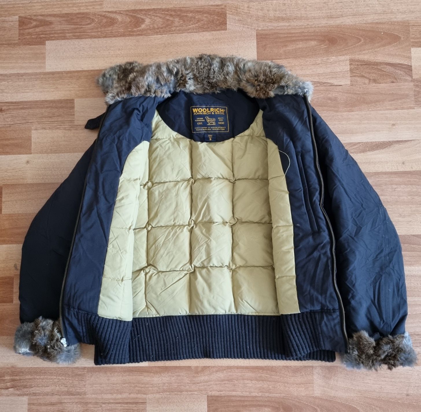 Geacă groasă iarnă Woolrich, Blană + Puf și pene - S