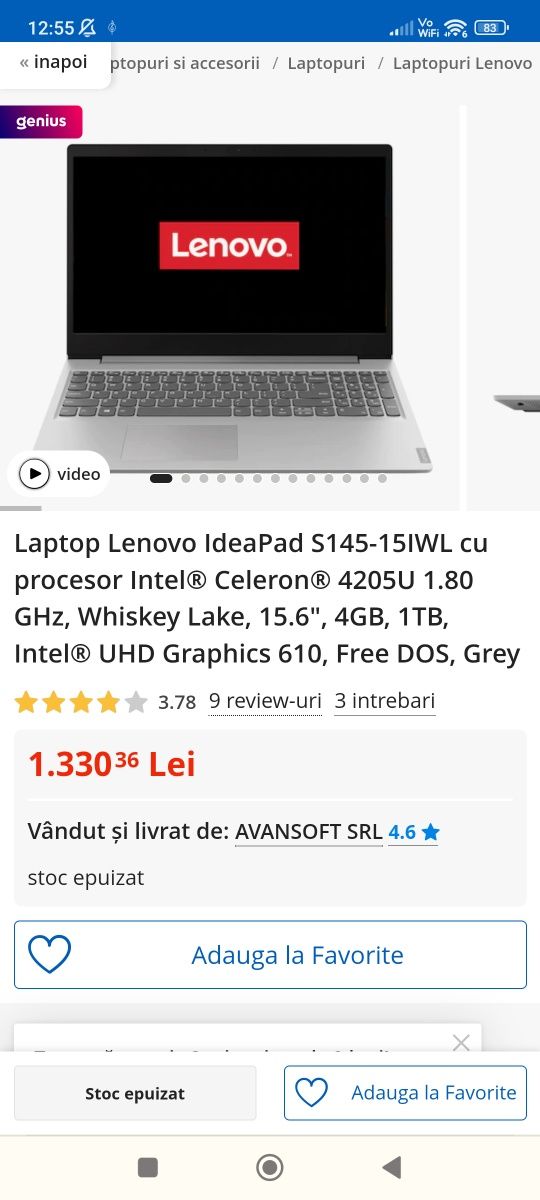 Lenovo IdeaPad S145-15IWL