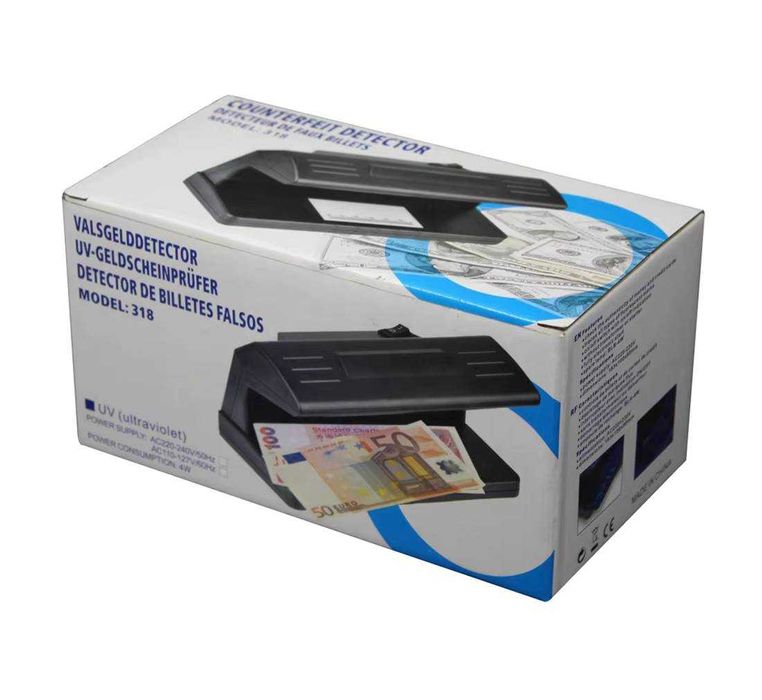 Детектор за пари 318, банкноти, UV фенер, 220VAC, 4W