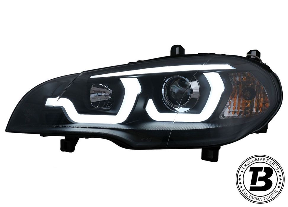 Faruri LED Angel Eyes DRL compatibile cu BMW X5 E70
