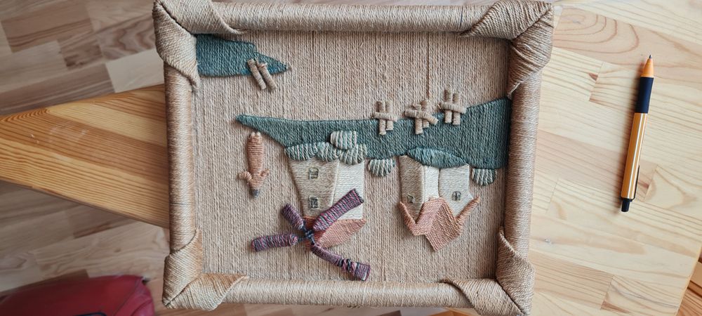 Картина из пеньки