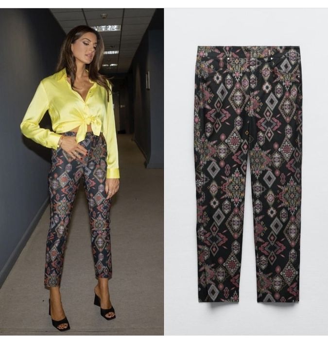 Blugi imprimeu Zara material elastic marime S M L lichidare