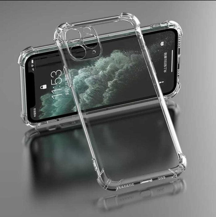 Set Folie de Sticla + Husa AntiSoc iPhone 11 12 13 14 15 16 Pro Max