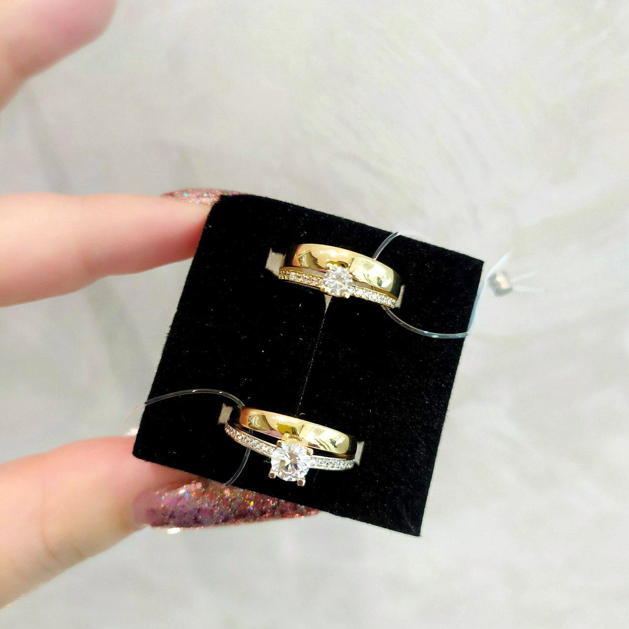 Золотое шикарное двойное  кольцо 585.Отличный подарок родным и близким