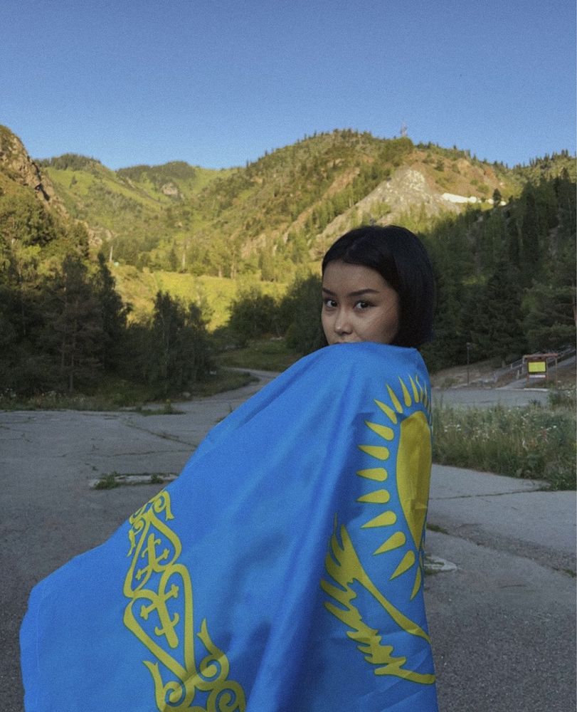 Флаг Казахстана 150х90см, 2х1 метра