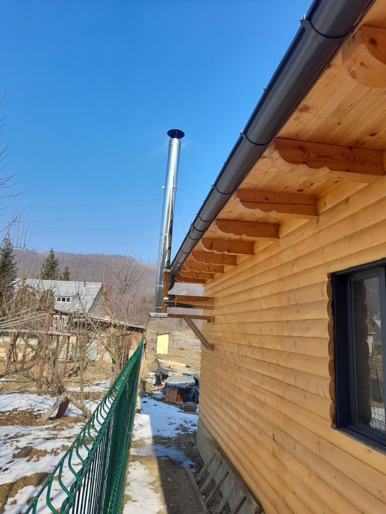 Coș de fum Hornuri Burlane din inox izolate!