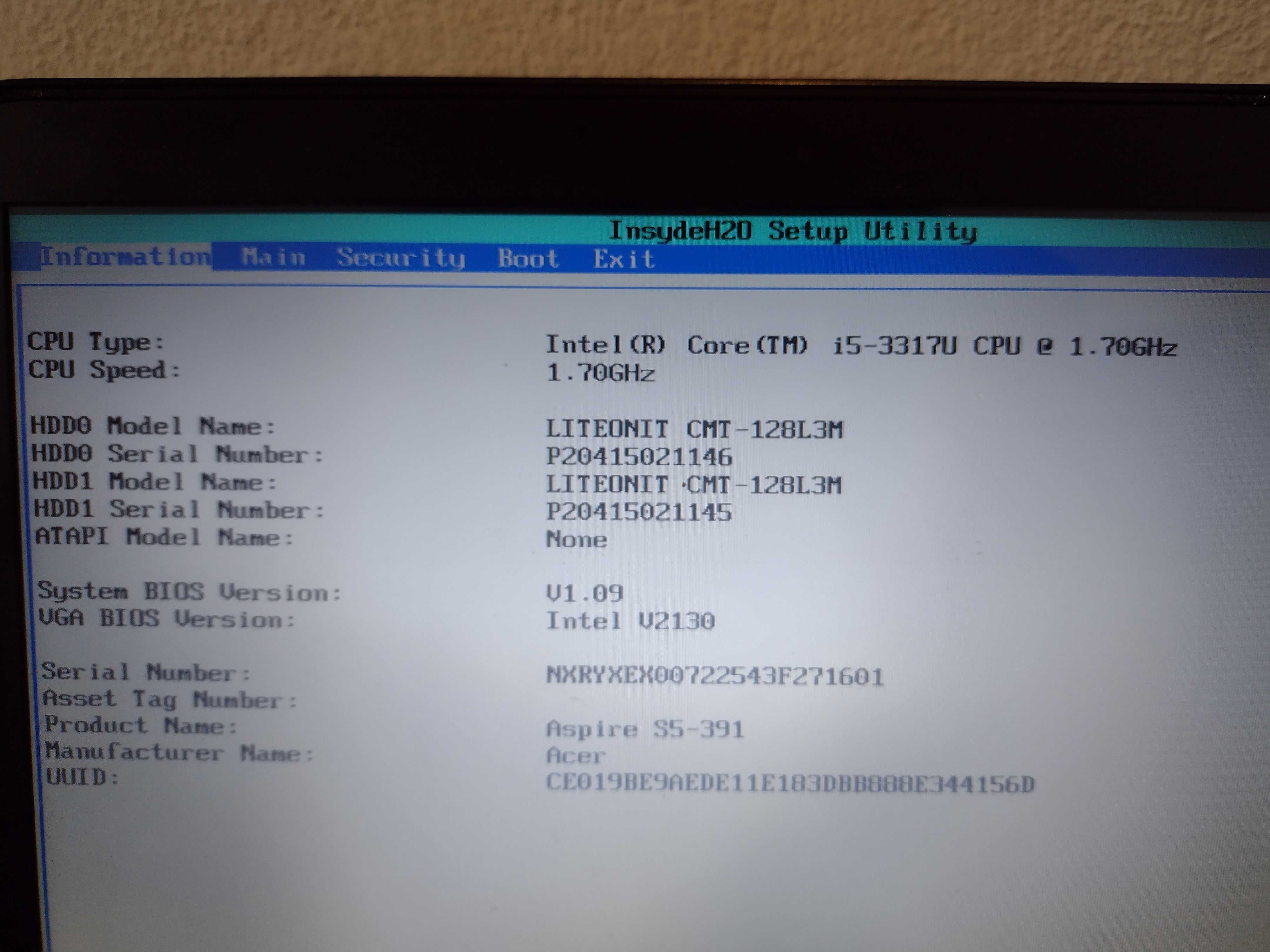 Acer Aspire S5 Лаптоп