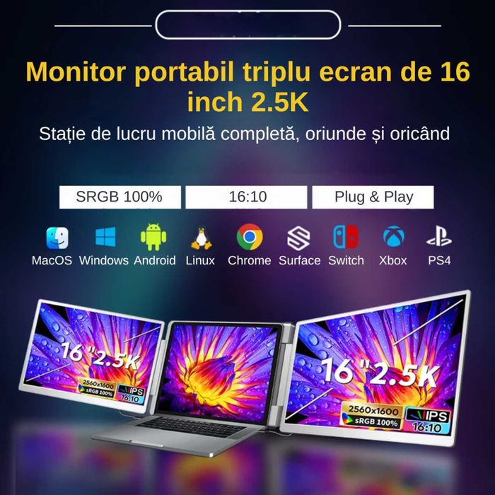 Vand extensie 2 ecrane pentru laptop FullHD