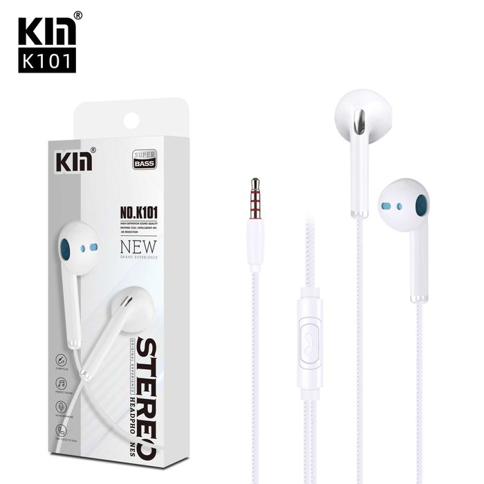 Наушник-Simli quloqchin KIN K101, 3.5 mm, 10 mm dinamik, 32 Ohm, 1 m