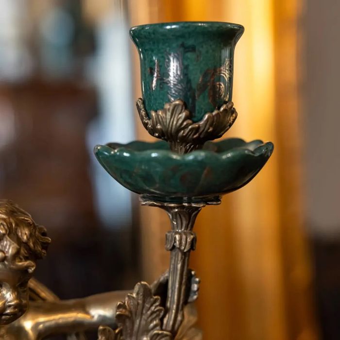 Set două sfeșnice cu îngerași