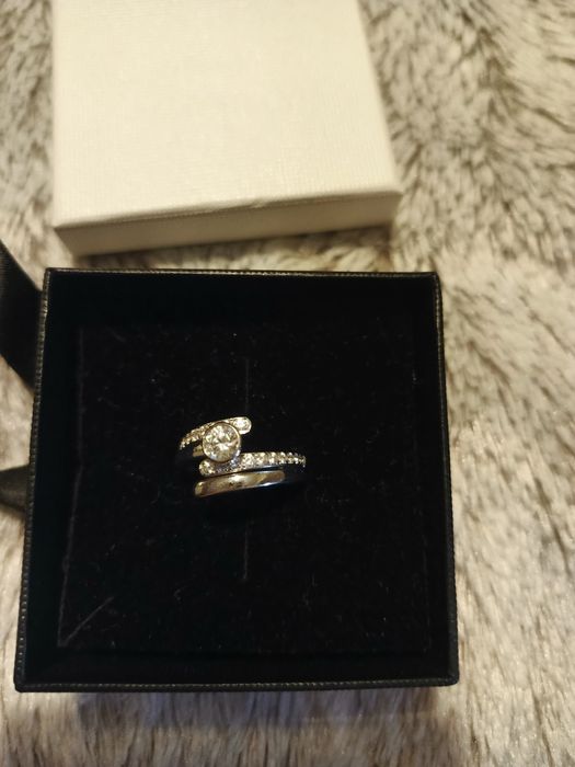 Сребърен пръстен Swarovski размер 55