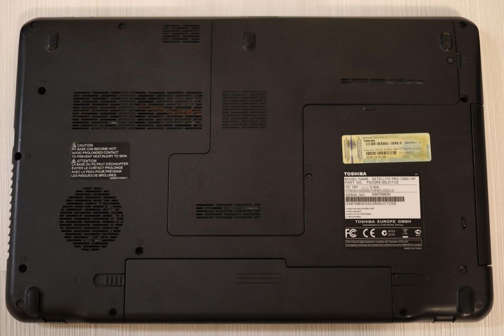 Laptop Toshiba satelite i3 4gb ram