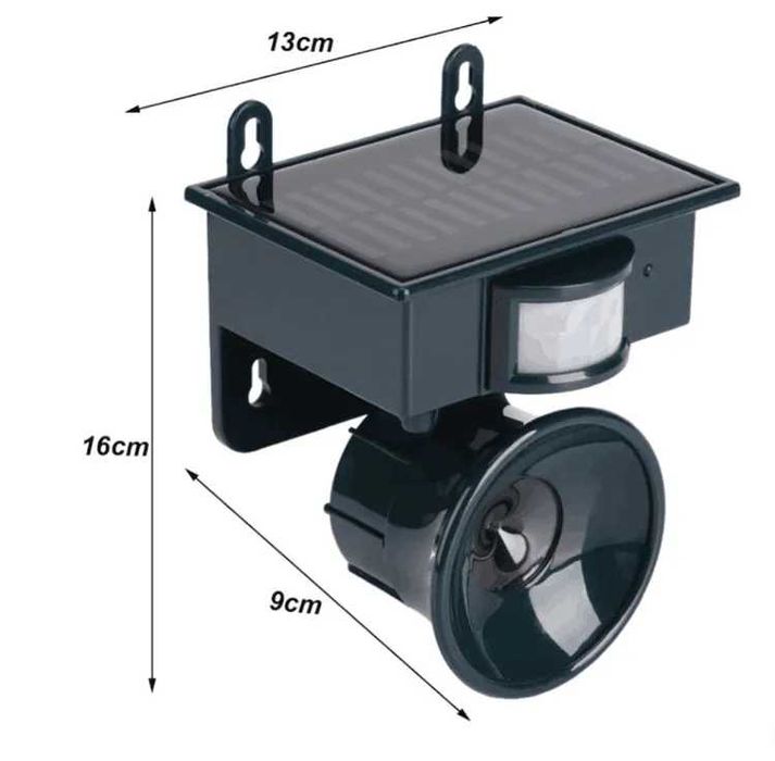 Ултразвуков соларен птицегон гони мишки кучета диви животни гълъби мощ