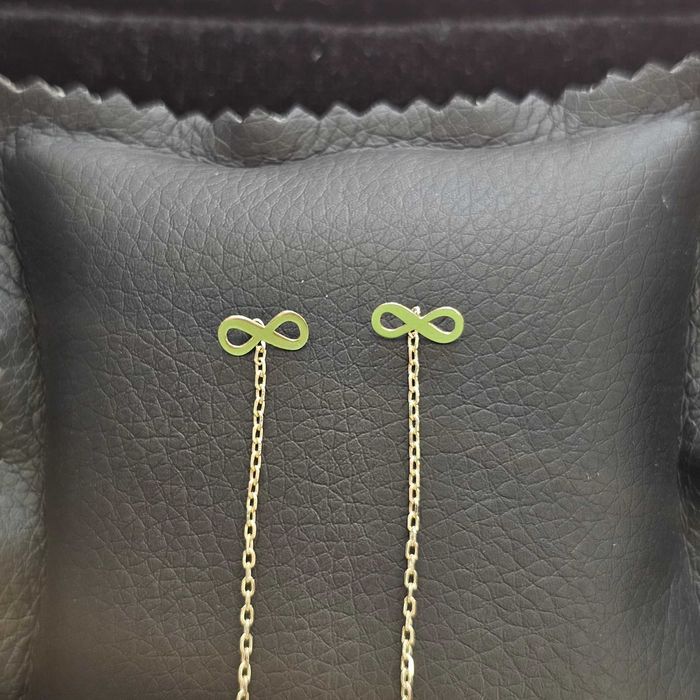 ( B32006.1 / Ag28 Doi Baieti ) Cercei Aur 14K - 0.92 grame / 368 lei