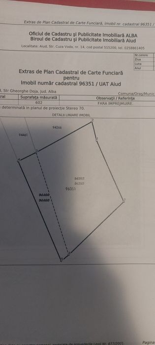 Teren casă zonă centrală