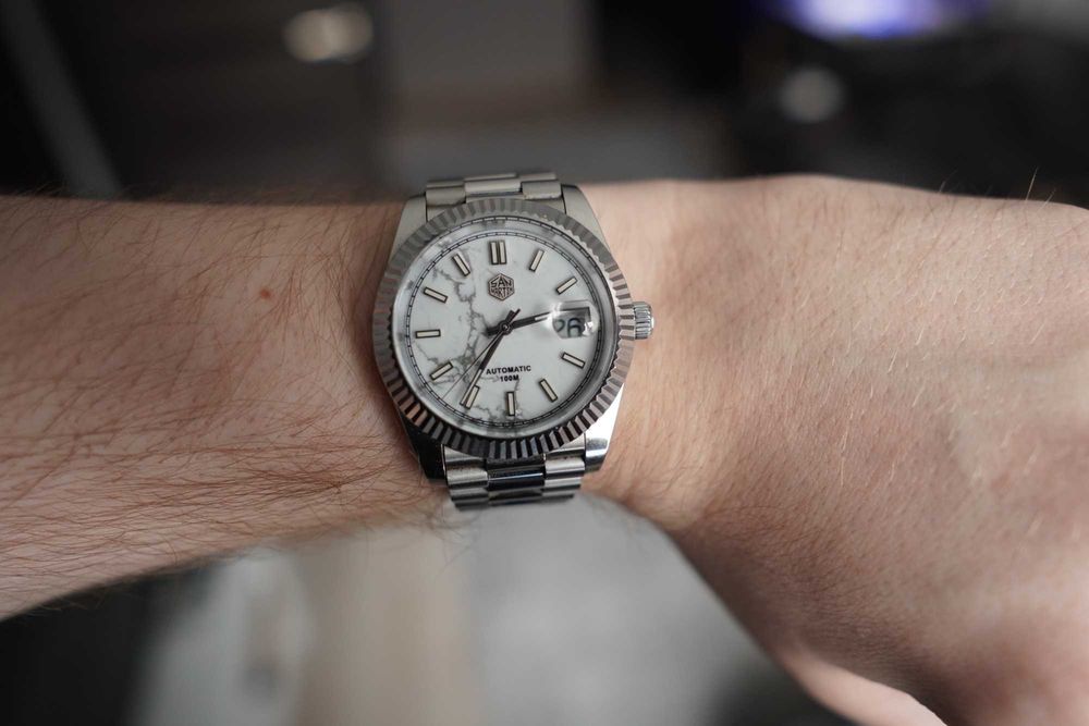 San Martin 39mm автоматические часы (Мраморный циферблат)