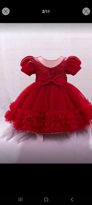 Бебешки официални рокли Бордо и Розово