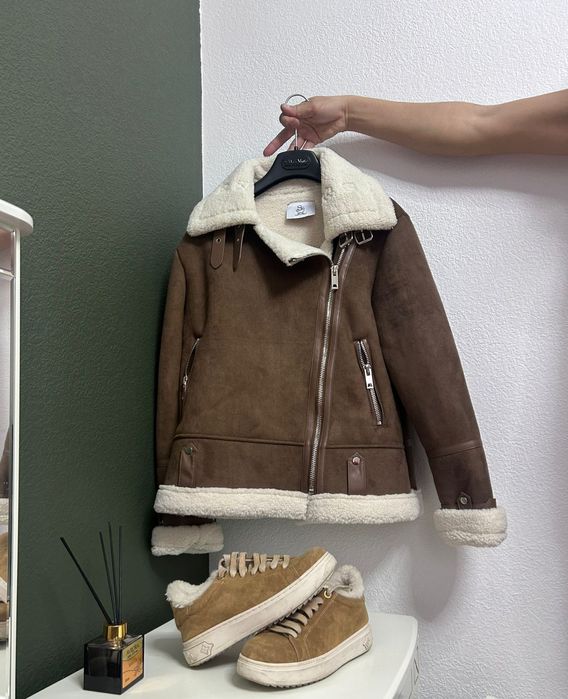 Дублёнка и ботинки