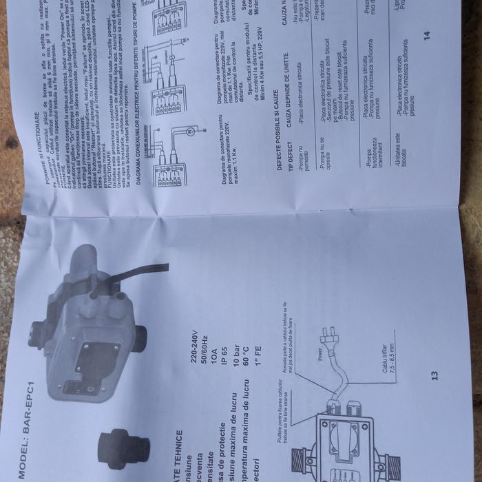 Vand presostat electronic nefolosit nou
