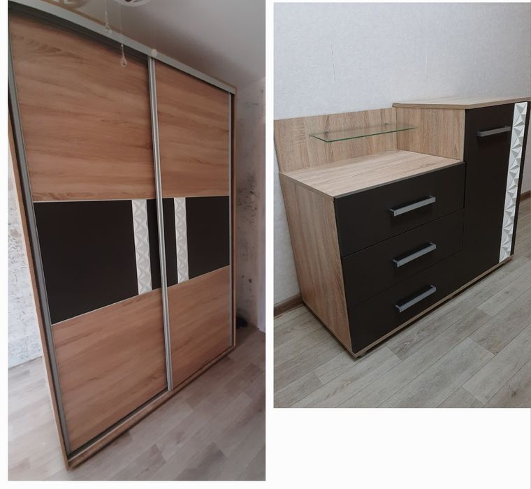 Продам  комплектом Шкаф+камод