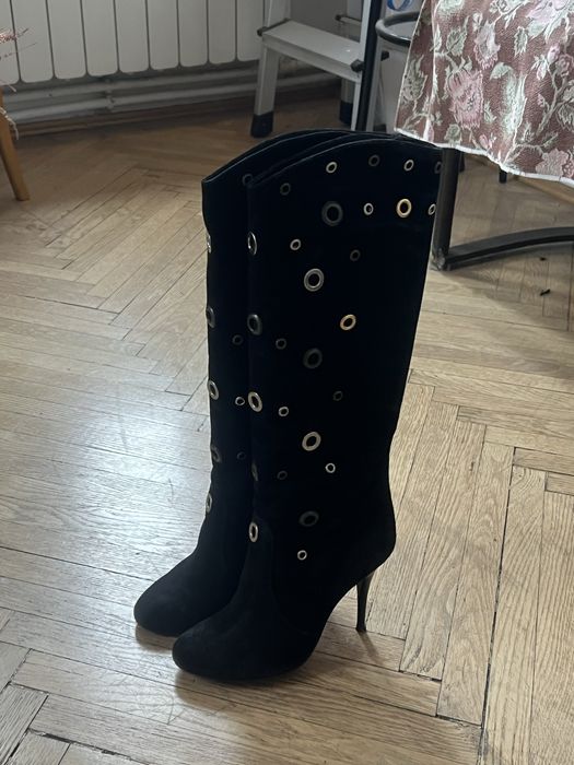 Cizme piele intoarsa Musette noi