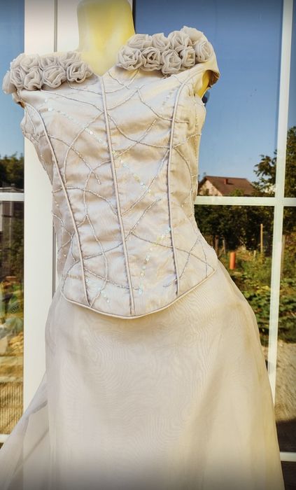 Rochie model unicat XS S Gri Perlat