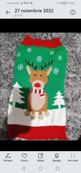 Haină de Crăciun pentru câini