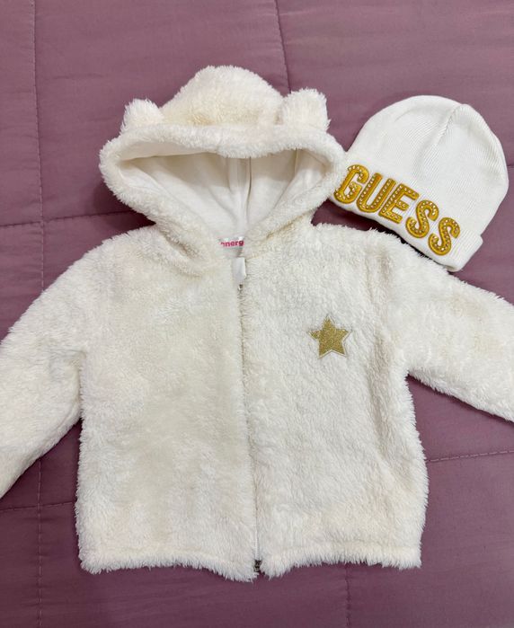 Guess шапка+жилетка 62 см