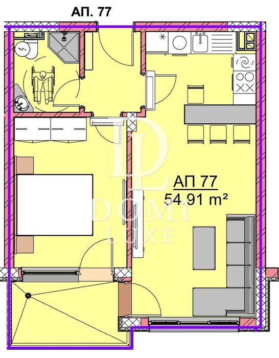 Продава се Двустаен апартамент в Варна, Кайсиева градина - 62 кв.м за 1339 €/кв.м - Снимка #1