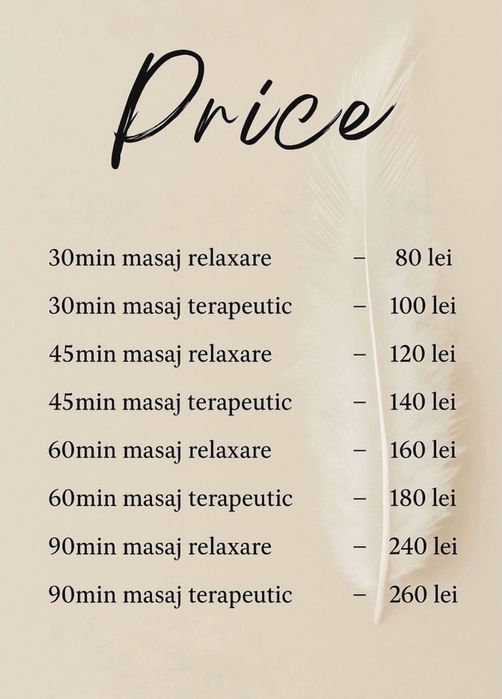 Masaj terapeutic si de relaxare