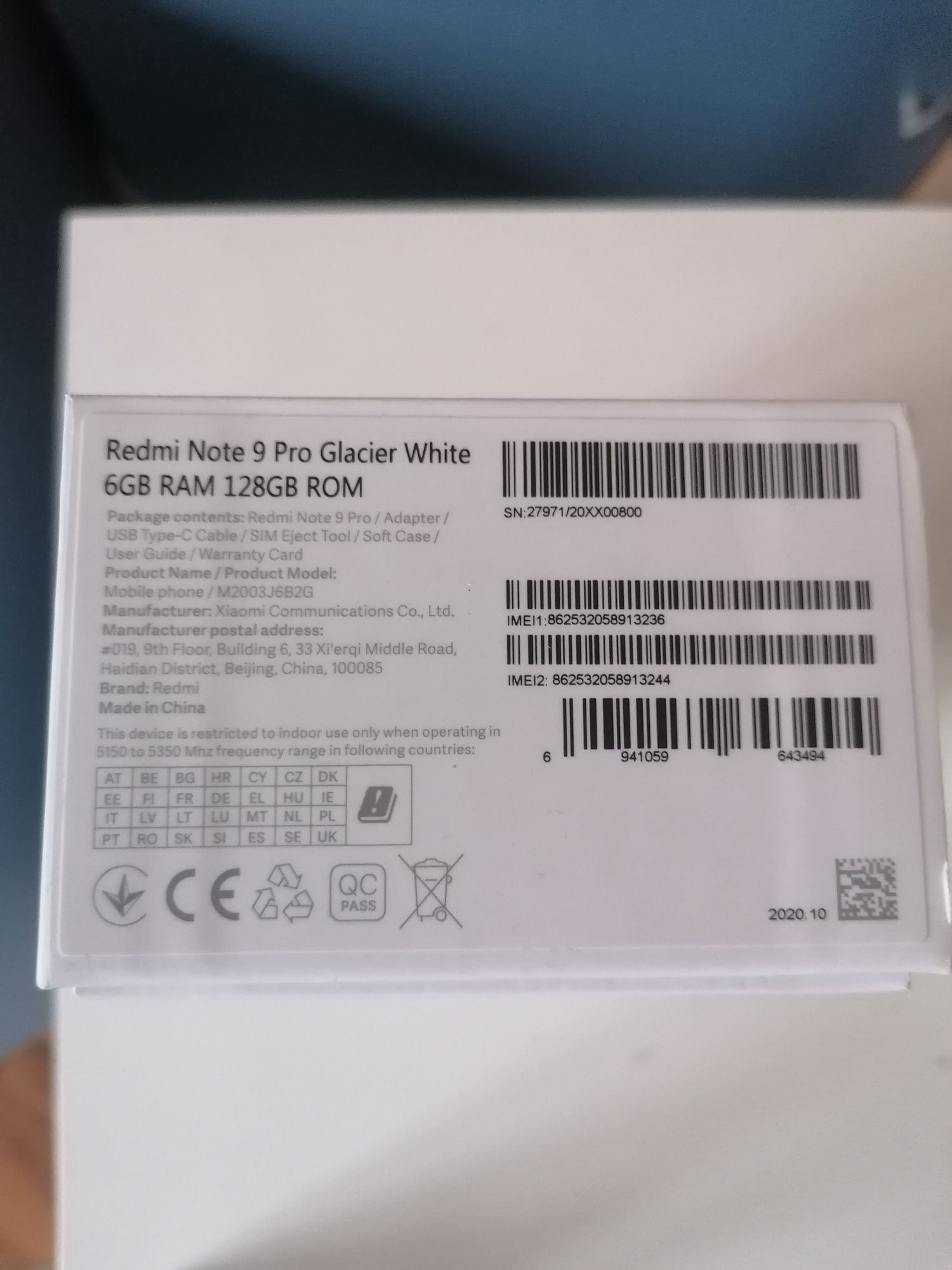 Xiaomi Redmi Note 9 Pro 128/6GB