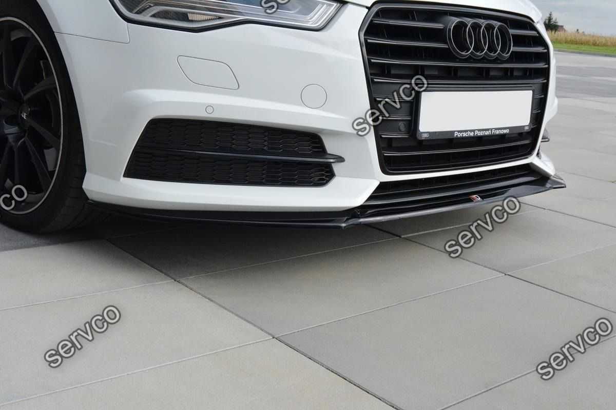 Prelungire bara fata Audi A6 C7 S-Line 2014- 2018 v1 - Maxton Design