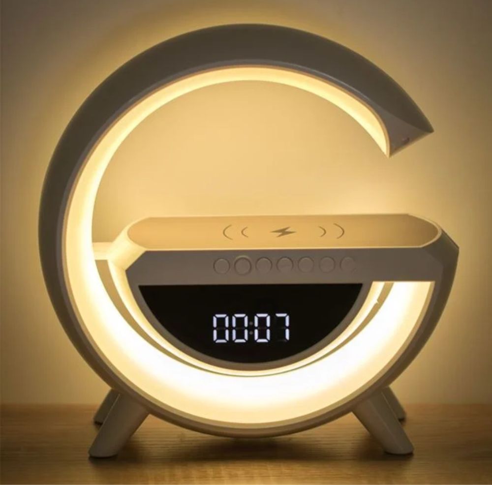 Lampa boxa smart 4 in 1 (boxa/ceas/lampa/incarcator wireless fast)