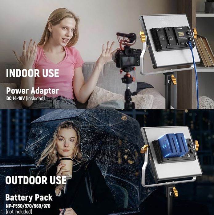 Лед панели Neewer 2 Packs Bi Color 480 LED постоянно осветление идеалн