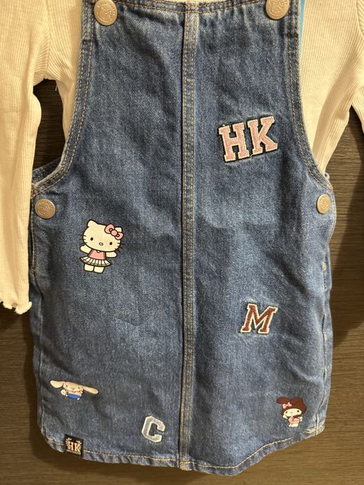 Set rochie de blugi cu bluza marimea 3-4 ani.